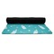 Baby Shower Yoga Mat Rolled up Black Rubber Backing