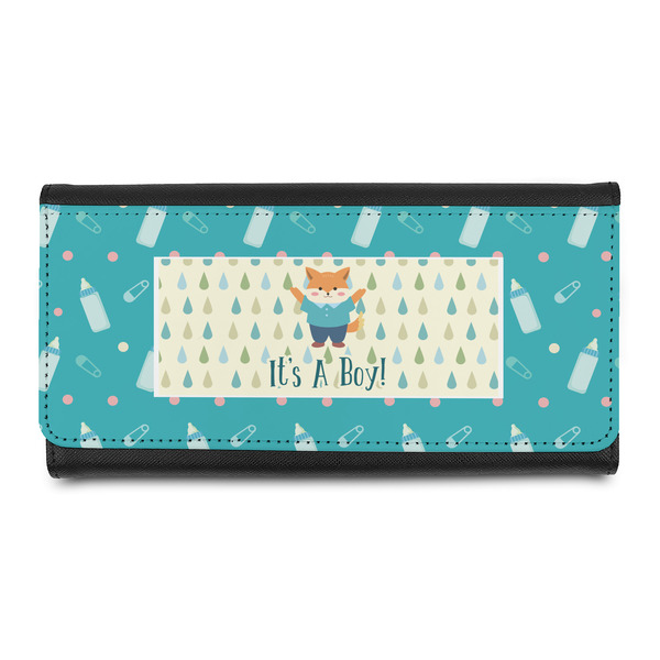 Custom Baby Shower Leatherette Ladies Wallet (Personalized)