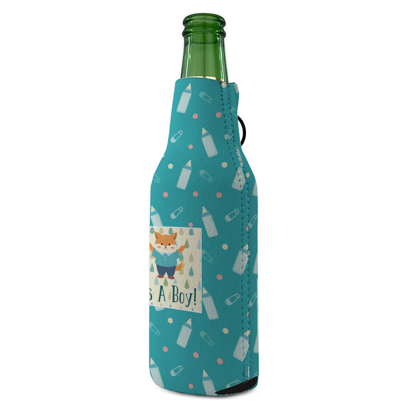 Baby Shower Zipper Bottle Cooler - ANGLE (bottle)