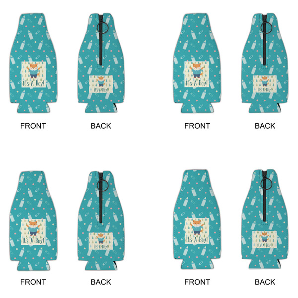 Baby Shower Zipper Bottle Cooler - Set of 4 - APPROVAL