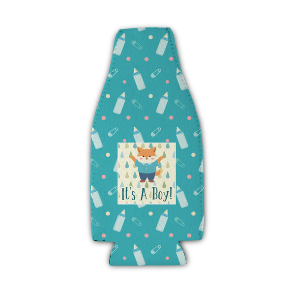 Baby Shower Zipper Bottle Cooler - Set of 4 - FRONT