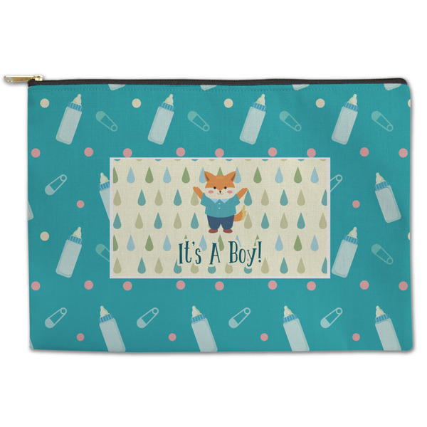 Custom Baby Shower Zipper Pouch - Large - 12.5"x8.5" (Personalized)