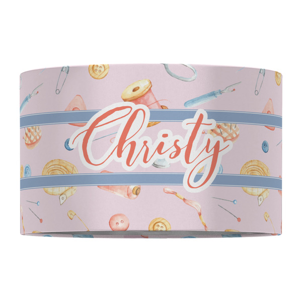 Sewing Time 12" Drum Lampshade - FRONT (Fabric)