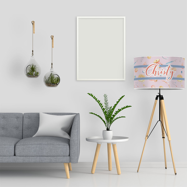 Sewing Time 12" Drum Lampshade - LIFESTYLE