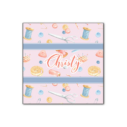 Sewing Time Wood Print - 12x12 (Personalized)