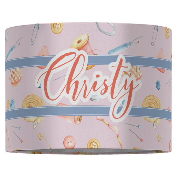Sewing Time 16" Drum Lampshade - FRONT (Fabric)