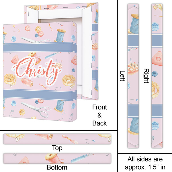 Sewing Time 16x20 - Canvas Print - Approval