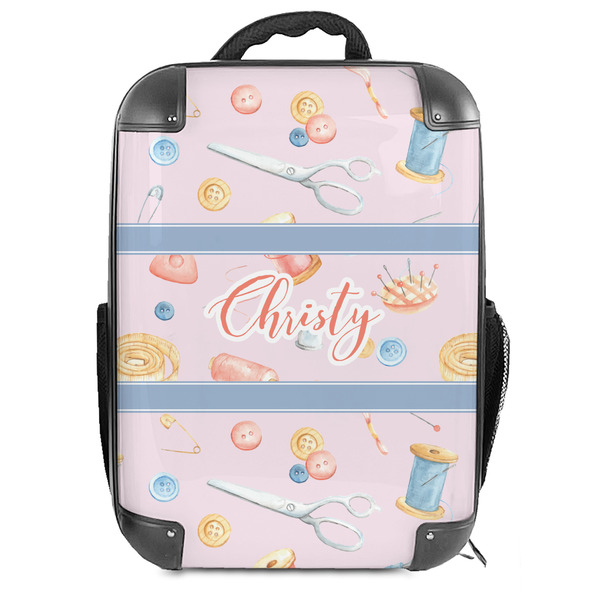Custom Sewing Time Hard Shell Backpack (Personalized)