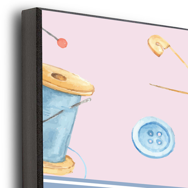 Sewing Time 20x24 Wood Print - Closeup