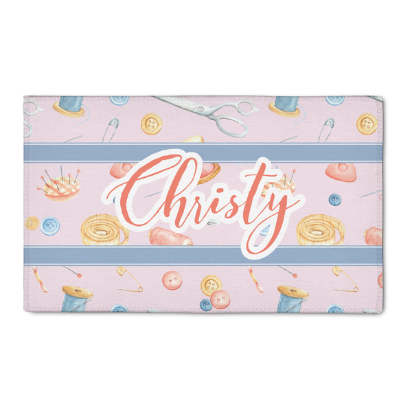 Custom Sewing Time 3' x 5' Indoor Area Rug (Personalized)