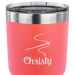 Sewing Time 30 oz Stainless Steel Tumbler - Coral - Double Sided (Personalized)