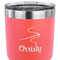 Sewing Time 30 oz Stainless Steel Ringneck Tumbler - Coral - CLOSE UP