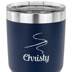 Sewing Time 30 oz Stainless Steel Tumbler - Navy - Single Sided (Personalized)