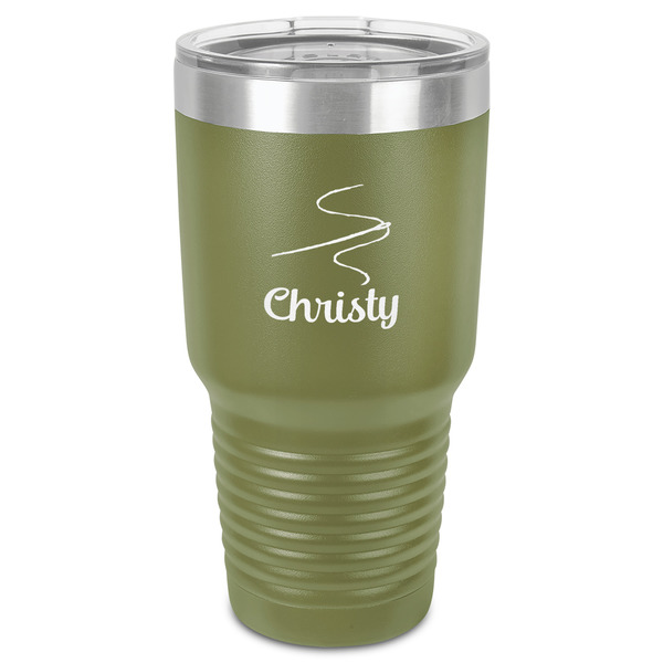 Sewing Time 30 oz Stainless Steel Ringneck Tumbler - Olive - Front