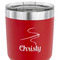Sewing Time 30 oz Stainless Steel Ringneck Tumbler - Red - CLOSE UP