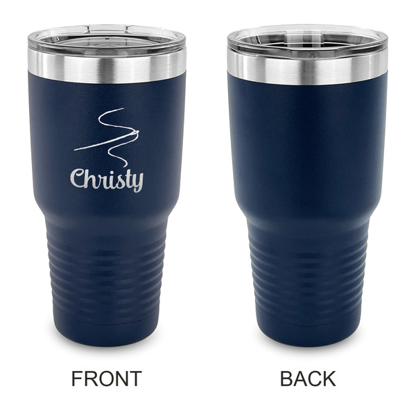 Sewing Time 30 oz Stainless Steel Ringneck Tumblers - Navy - Single Sided - APPROVAL