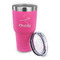Sewing Time 30 oz Stainless Steel Ringneck Tumblers - Pink - LID OFF