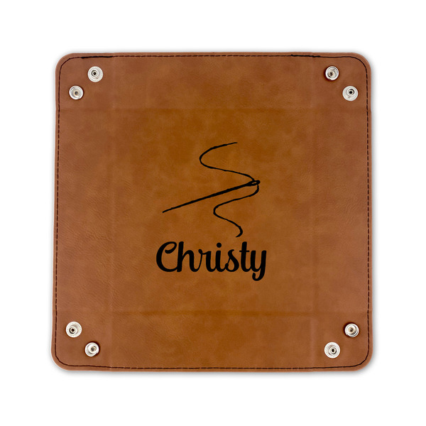 Sewing Time 6" x 6" Leatherette Snap Up Tray - FLAT FRONT