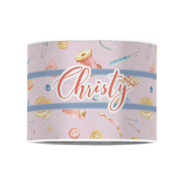 Sewing Time 8" Drum Lampshade - FRONT (Poly Film)