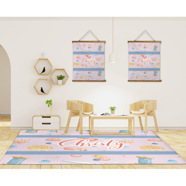 Sewing Time 8'x10' Indoor Area Rugs - IN CONTEXT
