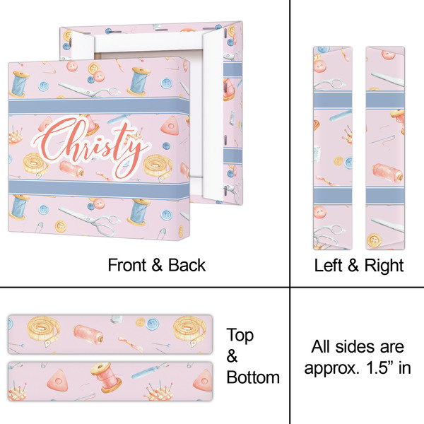 Sewing Time 8x8 - Canvas Print - Approval