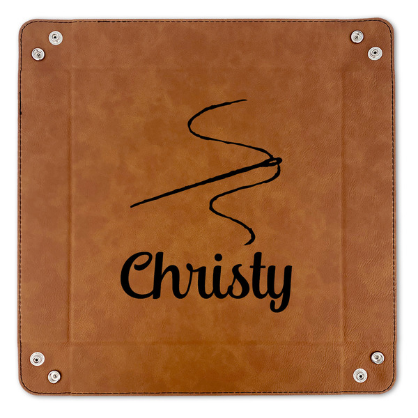 Sewing Time 9" x 9" Leatherette Snap Up Tray - APPROVAL (FLAT)