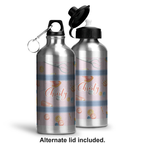 Sewing Time Aluminum Water Bottle - Alternate lid options