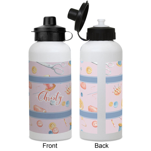 Sewing Time Aluminum Water Bottle - White APPROVAL