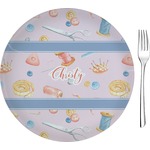 Sewing Time 8" Glass Appetizer / Dessert Plates - Single or Set (Personalized)