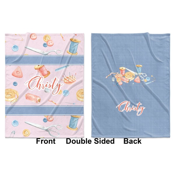 Sewing Time Baby Blanket (Double Sided - Printed Front and Back)