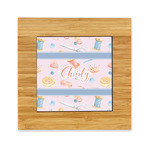 Sewing Time Bamboo Trivet with Ceramic Tile Insert (Personalized)