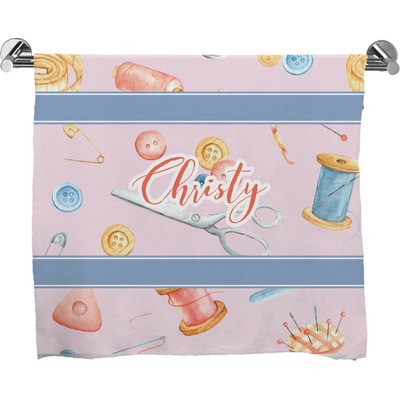 Sewing Time Bath Towel (Personalized)
