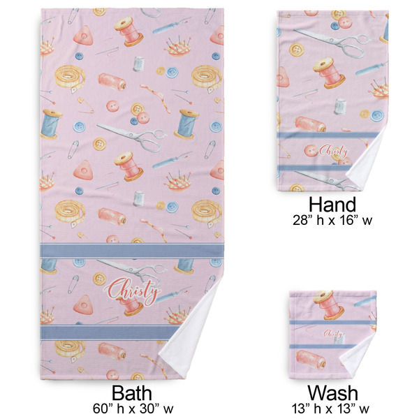 Sewing Time Bath Towel Sets - 3-piece - Approval