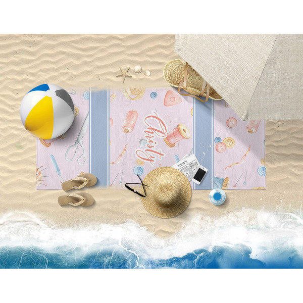 Sewing Time Beach Towel Lifestyle
