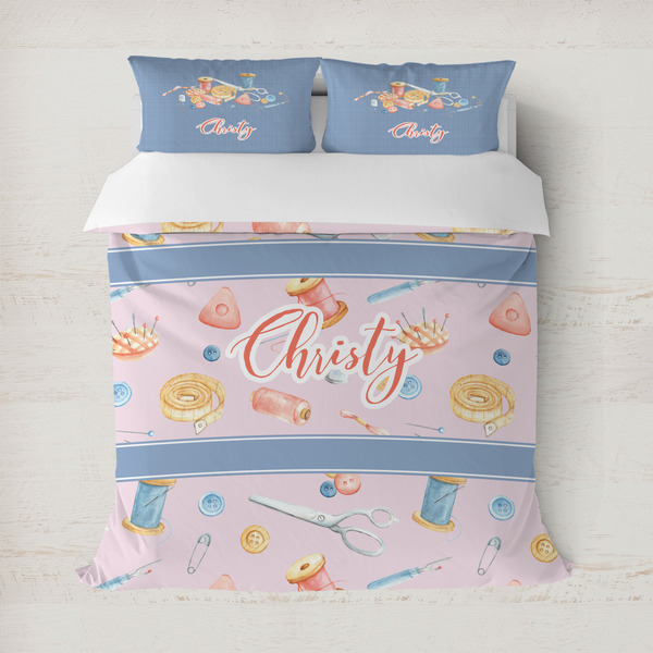 Custom Sewing Time Duvet Cover Set - Full / Queen (Personalized)