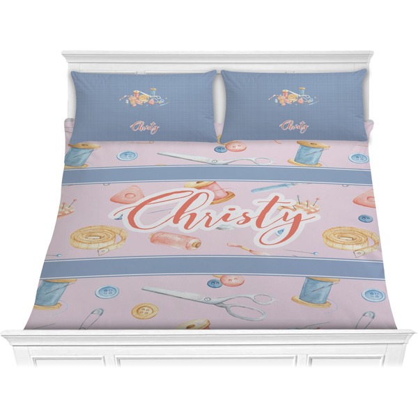 Custom Sewing Time Comforter Set - King (Personalized)