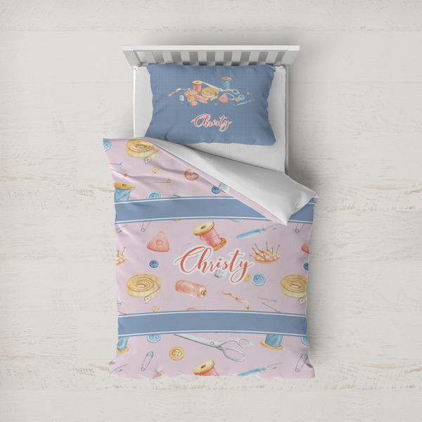 Custom Sewing Time Duvet Cover Set - Twin (Personalized)