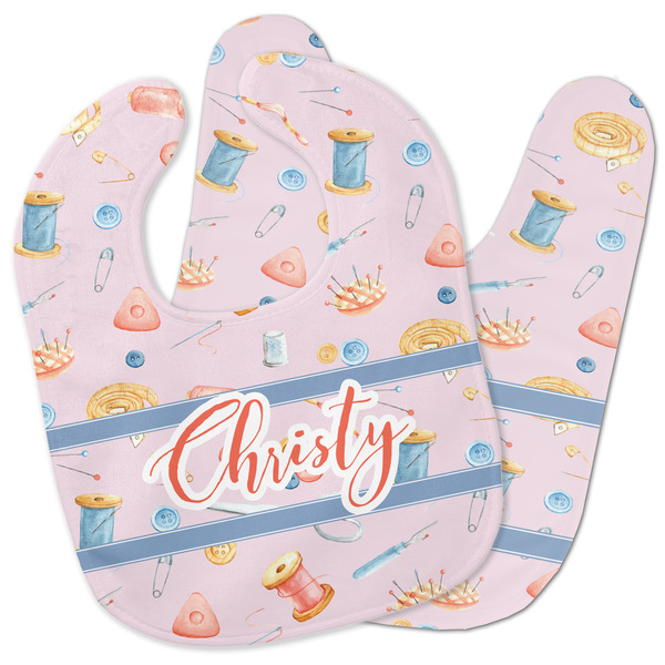 Custom Sewing Time Baby Bib w/ Name or Text