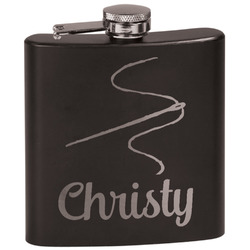 Sewing Time Black Flask Set (Personalized)
