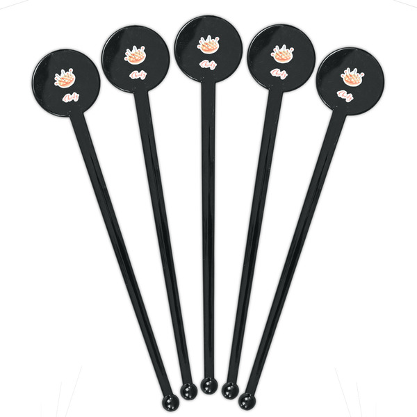 Sewing Time Black Plastic 7" Stir Stick - Round - Fan View