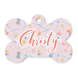 Sewing Time Bone Shaped Dog ID Tag (Personalized)