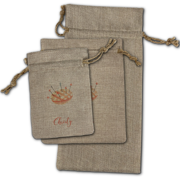 Sewing Time Burlap Gift Bags - (PARENT MAIN) All Three