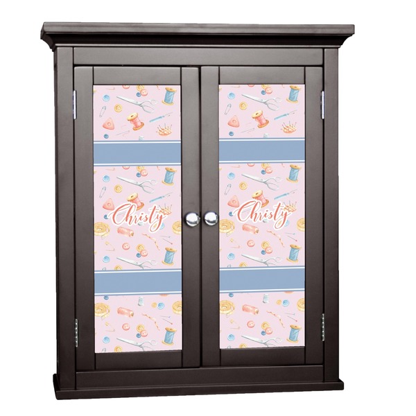 Custom Sewing Time Cabinet Decal - Small (Personalized)