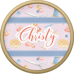 Sewing Time Cabinet Knob - Gold (Personalized)