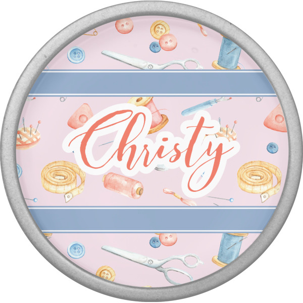 Sewing Time Cabinet Knob - Nickel - Front