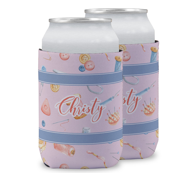 Custom Sewing Time Can Cooler (12 oz) w/ Name or Text