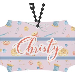 Sewing Time Rear View Mirror Ornament (Personalized)
