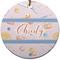 Sewing Time Ceramic Flat Ornament - Circle (Front)