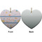 Sewing Time Ceramic Flat Ornament - Heart Front & Back (APPROVAL)