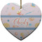 Sewing Time Ceramic Flat Ornament - Heart (Front)